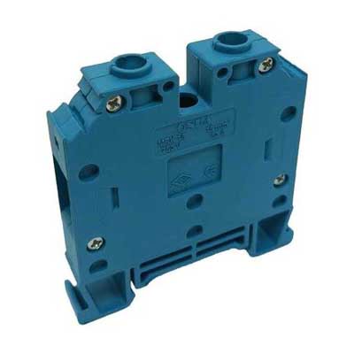 ONKA 35mm2 Terminal strip screw connector DIN rail 2-core blue, 1010085