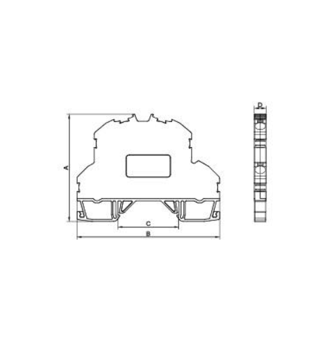OPK-C 2.5 mm² double spring terminal block for DIN rail