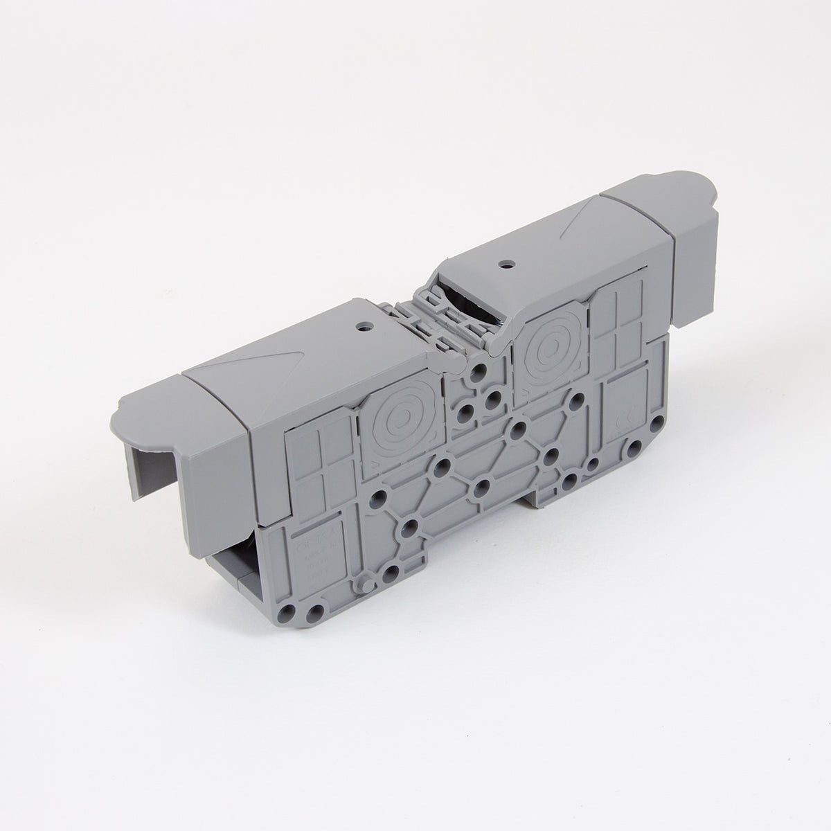 ONKA 70mm2 M8 Screw connection for DIN rail with protective cover, gray, 1030045