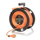 Cable reel IP20 French type, 4x socket 3G2.5mm² L=40m+2m Cable color: orange, French type