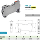 ONKA 2.5mm2 Hybrid screw / spring terminal block DIN rail 2-wire gray, 1040002