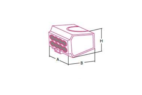 Transparent push-in wire connector, 2.5 mm², 8-pole