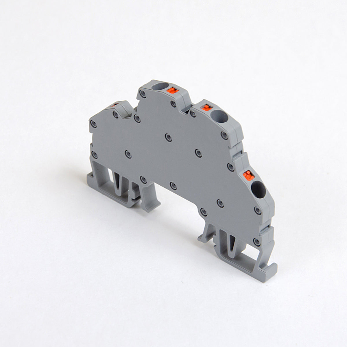 ONKA 2.5mm2, 2-level spring terminal block DIN rail 4-core gray, 1020379