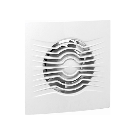 ARS-White axial wall fan bathroom / WC white with grille quiet 100mm, 90 m3/h, 340041