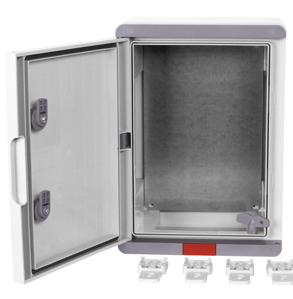 Plastic distribution cabinet with gray doors, Design Pro series, PD253515, IP67