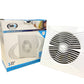 ARS - white wall axial fan for bathroom / WC with 150 mm grille, 280 m3/h, 340043