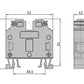 ONKA 16mm2 Terminal strip screw connection on DIN rail 2-core blue, 1010055